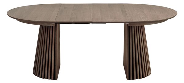Kerek bővíthető étkezőasztal tölgyfa dekoros asztallappal ø 120 cm Osaka – House Nordic