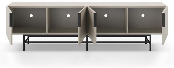 Krémszínű TV-állvány 200x54,5 cm Eldia – Marckeric