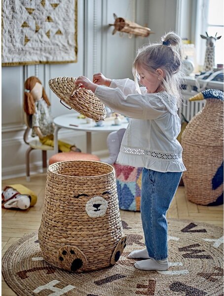 Natúr színű juta kerek szőnyeg ø 130 cm Dinne – Bloomingville Mini