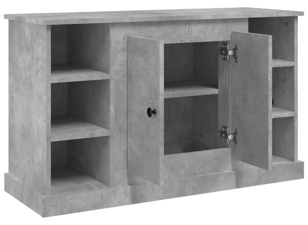 Betonszürke szerelt fa tálalószekrény 100x35,5x60 cm