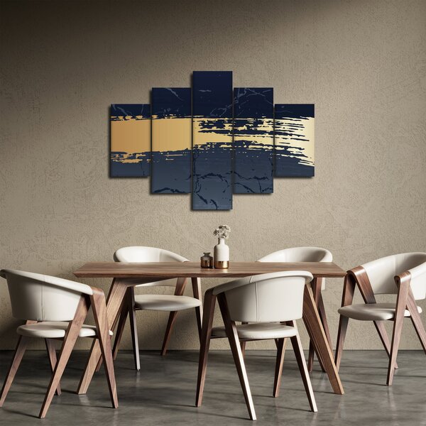 Kép - Kék és arany absztrakció N⁰2 (150x105 cm)