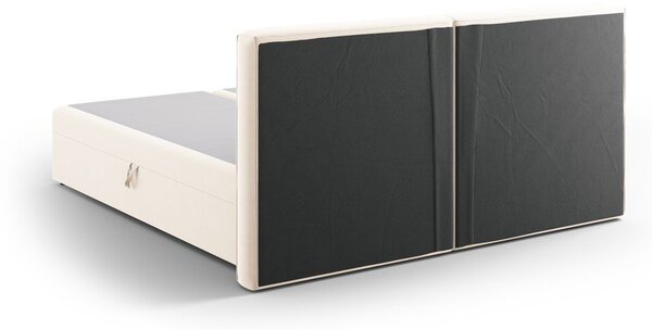 Krémszínű ágyneműtartós boxspring ágy 160x200 cm Arendal – Cosmopolitan Design