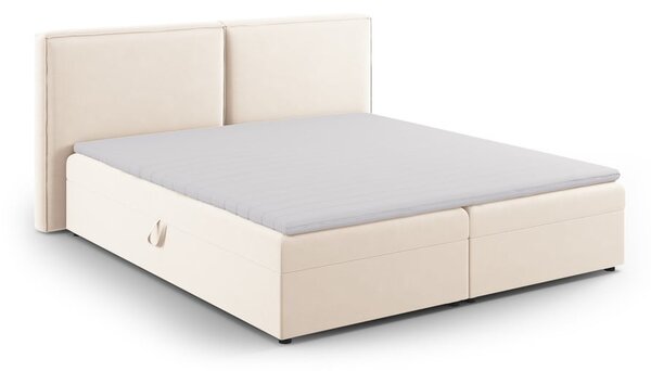 Krémszínű ágyneműtartós boxspring ágy 160x200 cm Arendal – Cosmopolitan Design