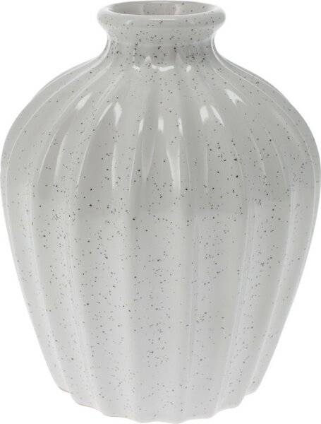 Sevila porcelán váza, 11,5 x 15 cm, fehér
