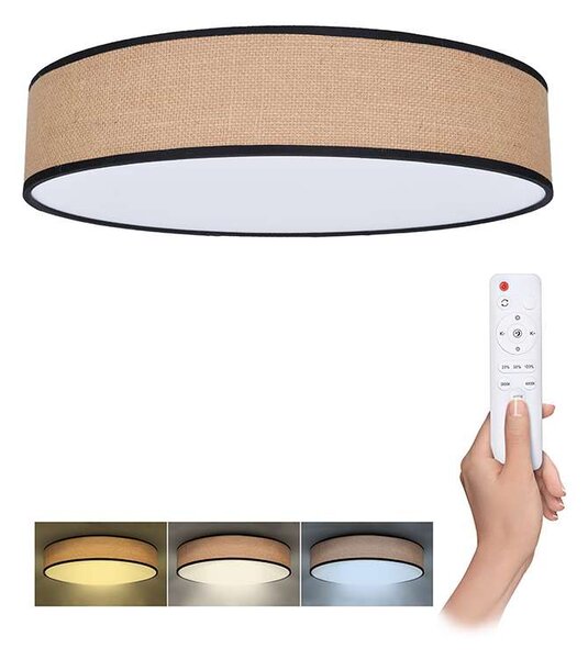 Brownie LED mennyezeti lámpa távirányítóval állítható - 40 cm átmérő, barna