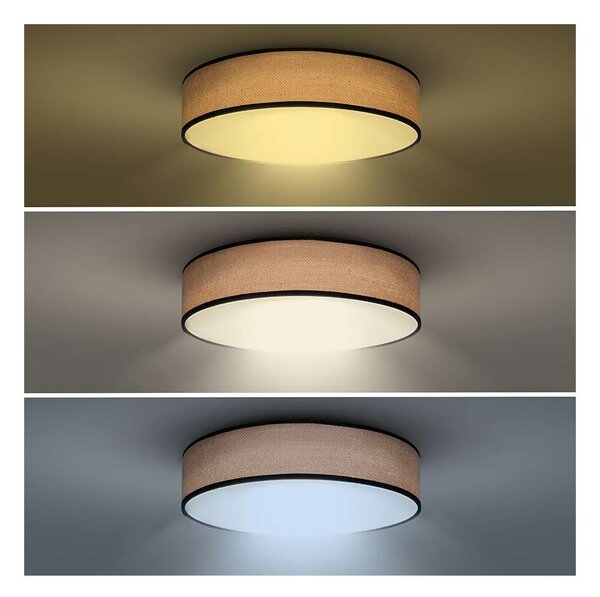 Brownie LED mennyezeti lámpa távirányítóval állítható - 40 cm átmérő, barna