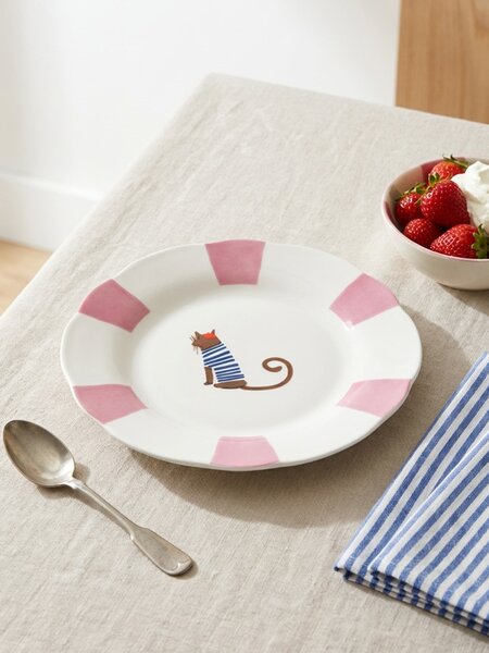 Sinsay - Kerámia tányér macskamintával - rózsaszín