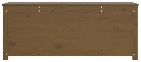 Mézbarna tömör fenyőfa tárolóláda 110x50x45,5 cm