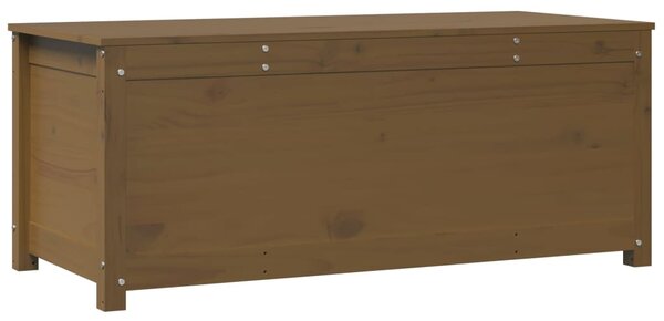 Mézbarna tömör fenyőfa tárolóláda 110x50x45,5 cm