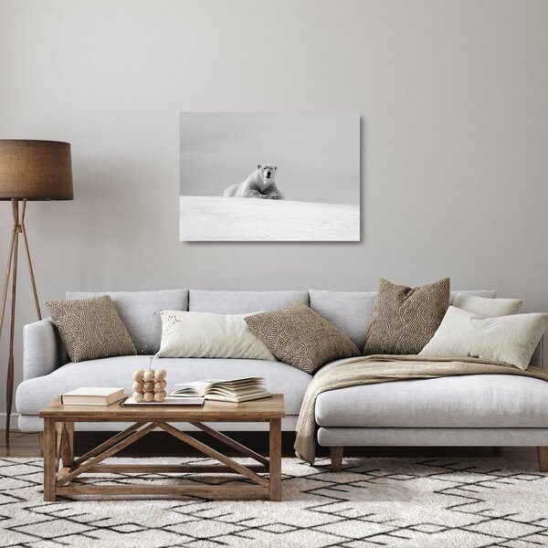 Üveg kép - Jegesmedve (70x50 cm)