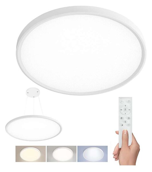 Estela Low LED mennyezeti lámpa távirányítóval UGR - 60 cm átmérő, fehér