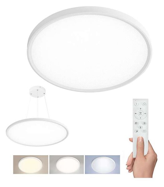 Estela Low LED mennyezeti lámpa távirányítóval UGR - 50 cm átmérő, fehér