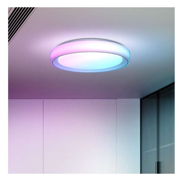 Floco LED mennyezeti lámpa távirányítóval RGB - 40 cm átmérő, fehér