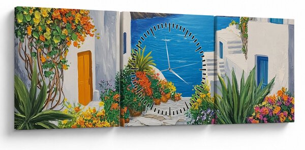 Kép - Görög sikátor (órával) (90x30 cm)