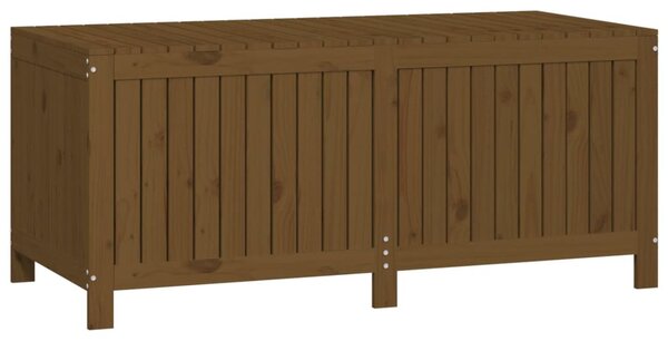 Mézbarna tömör fenyőfa kerti tárolóláda 147x68x64 cm