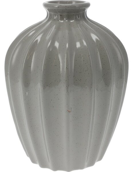 Sevila porcelán váza, 14,5 x 20 cm, szürke