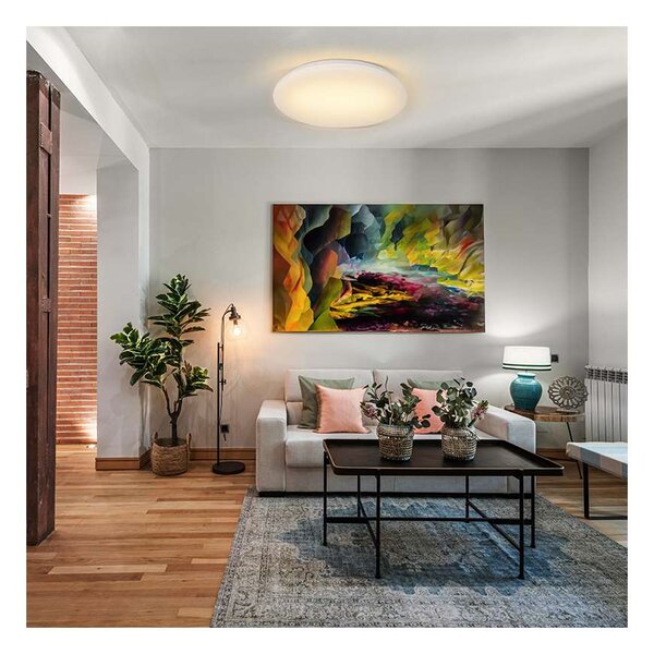 Plain LED mennyezeti lámpa 3000 K - 26 cm átmérő, fehér