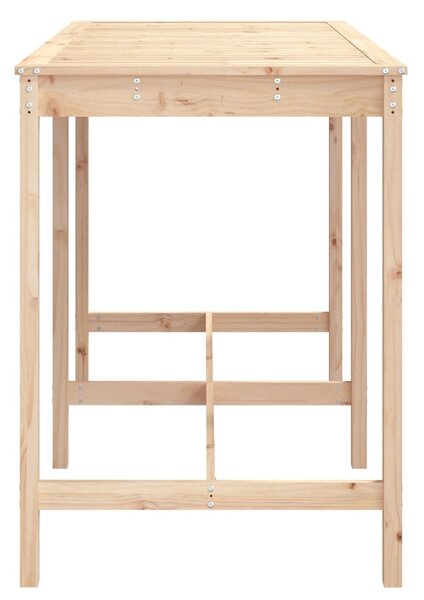 Tömör fenyőfa kerti asztal 159,5 x 82,5 x 110 cm