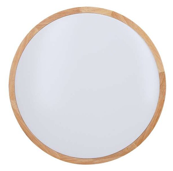 Solid Oak LED mennyezeti lámpa távirányítóval állítható - 39 cm átmérő, barna