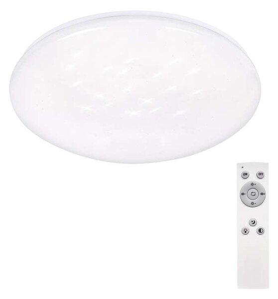 Star LED mennyezeti lámpa távirányítóval - átmérő 37 cm, fehér