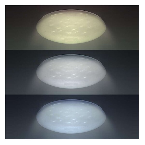 Star LED mennyezeti lámpa távirányítóval - átmérő 37 cm, fehér