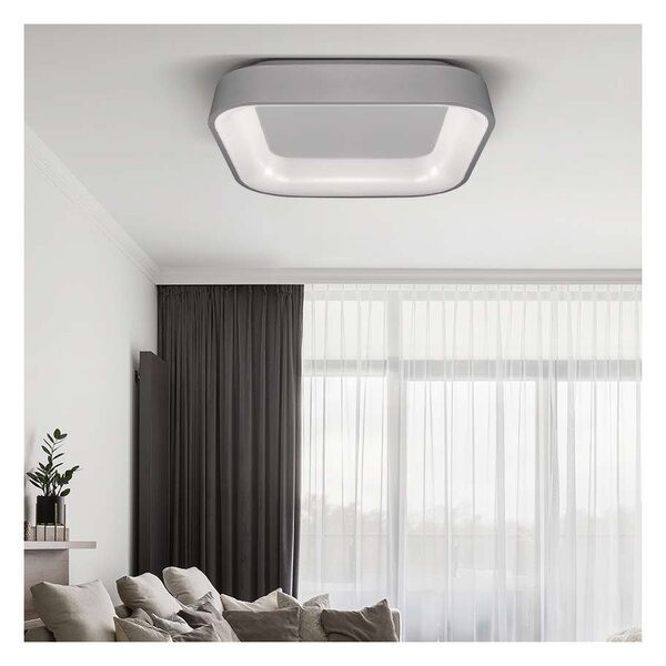 Treviso LED mennyezeti lámpa távirányítóval - 45 x 45 cm, szürke