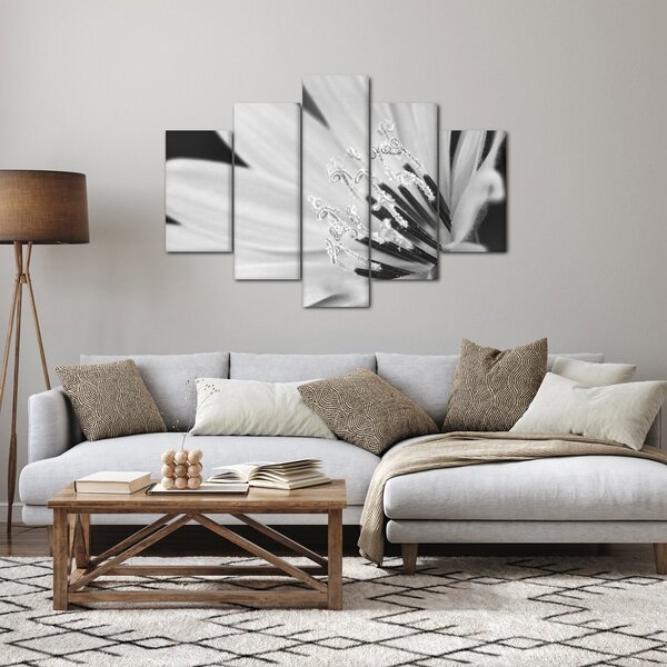 Kép - Fekete-fehér virág (150x105 cm)