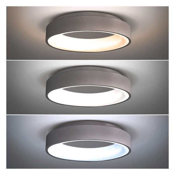 Treviso LED mennyezeti lámpa távirányítóval - átmérő 45 cm, szürke