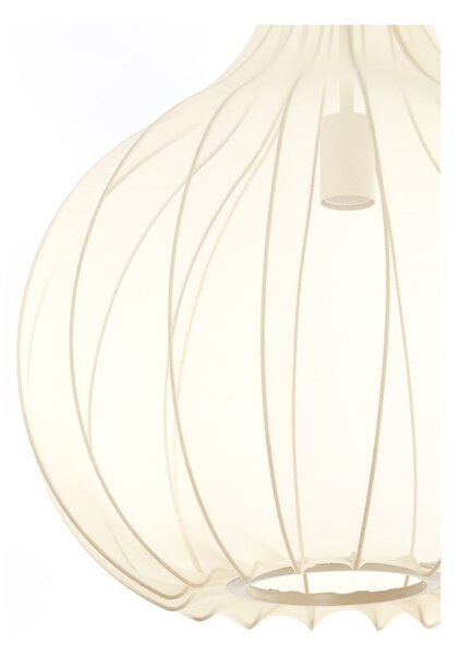 Bézs függőlámpa textil búrával ø 50 cm Elati – Light & Living