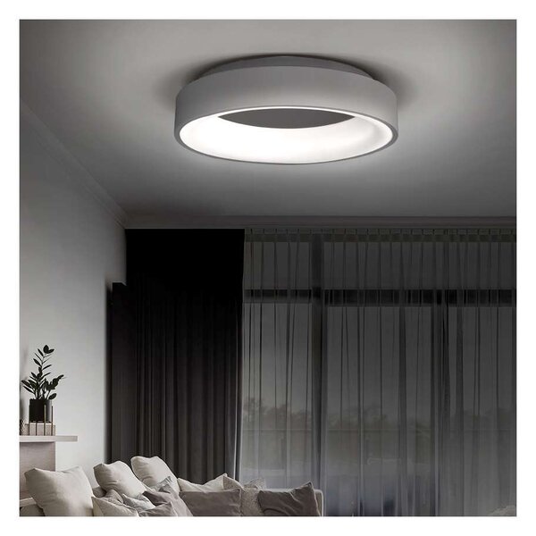 Treviso LED mennyezeti lámpa távirányítóval - átmérő 45 cm, szürke