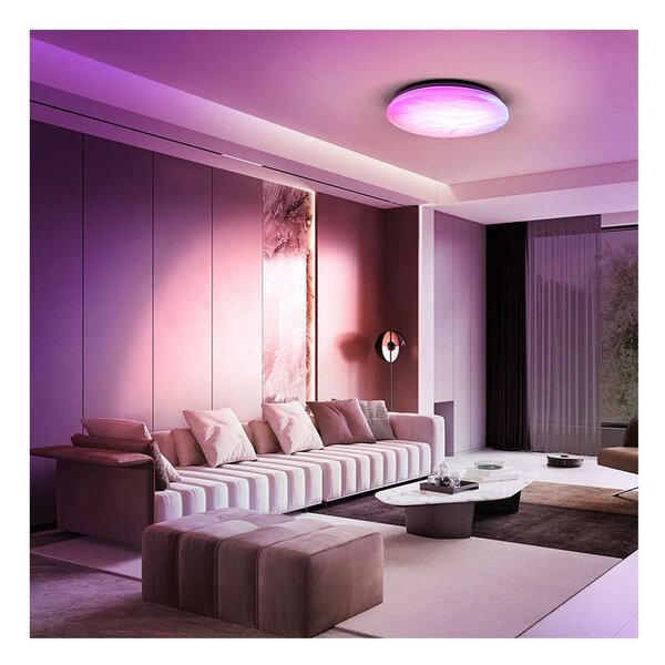 Wave LED mennyezeti lámpa RGB + CCT - 38 cm átmérő, fehér