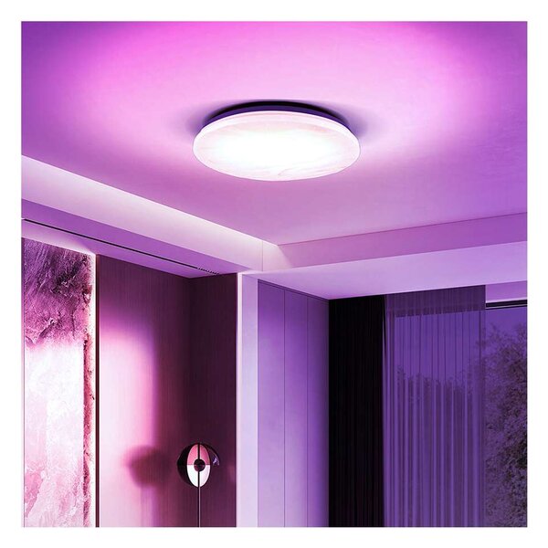 Wave LED mennyezeti lámpa RGB + CCT - 38 cm átmérő, fehér