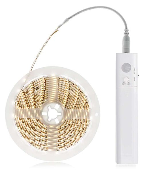 WM56 LED fényszalag fény- és mozgásérzékelővel, 1 m, fehér