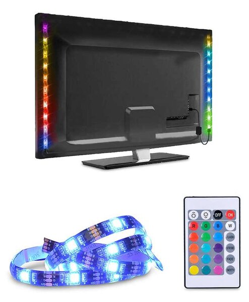 WM504 LED fényszalag RGB TV-hez, 2x 50 cm, sokszínű