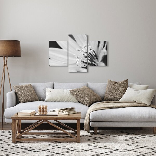 Kép - Fekete-fehér virág (90x60 cm)