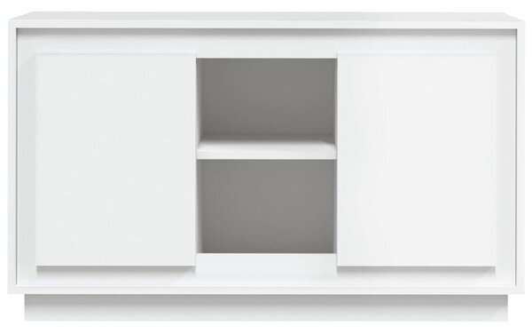Fehér szerelt fa tálalószekrény 102x35x60 cm