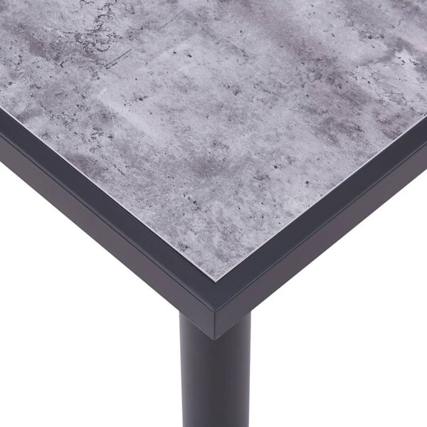 Fekete és betonszürke MDF étkezőasztal 180 x 90 x 75 cm
