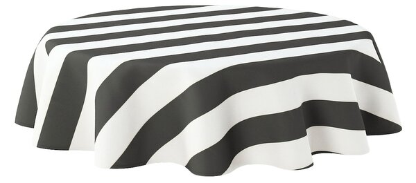Kerek asztalterítő termék színe fekete szövet mintás