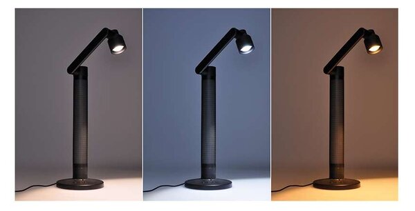 WO67 LED asztali lámpa RGB távirányítóval, fekete