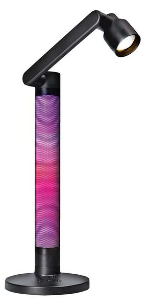 WO67 LED asztali lámpa RGB távirányítóval, fekete