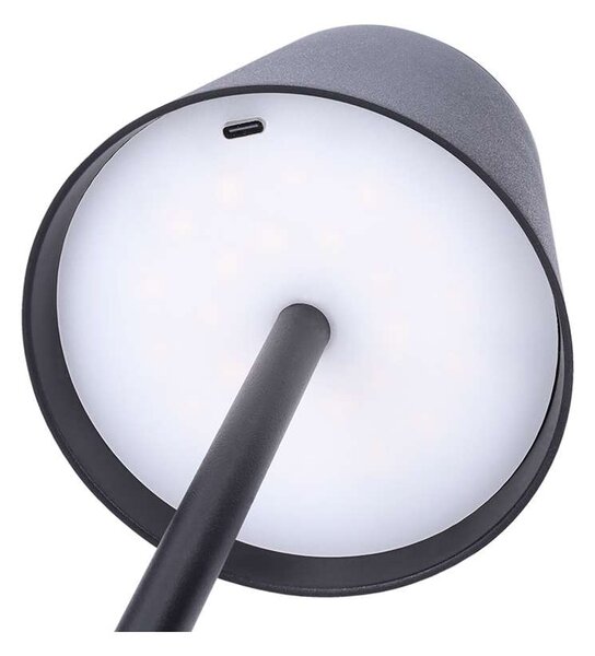 WO69 LED állólámpa újratölthető, fekete
