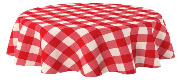 Kerek asztalterítő termék színe piros szövet mintás