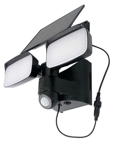 WO7203 LED szolár lámpa érzékelővel, fekete