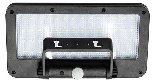 WO7204 LED szolár lámpa érzékelővel, fekete