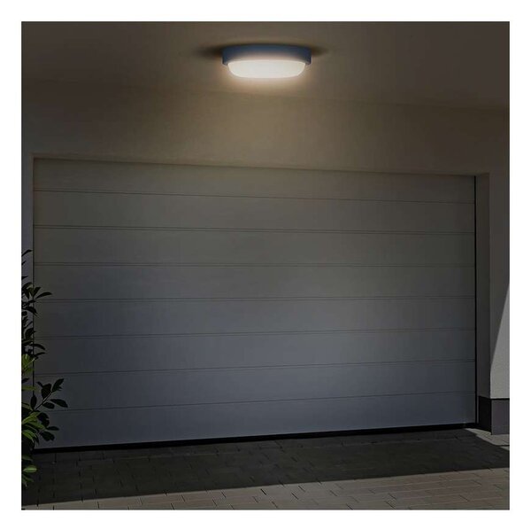 WO745 kültéri LED lámpa - kör 17 cm, szürke