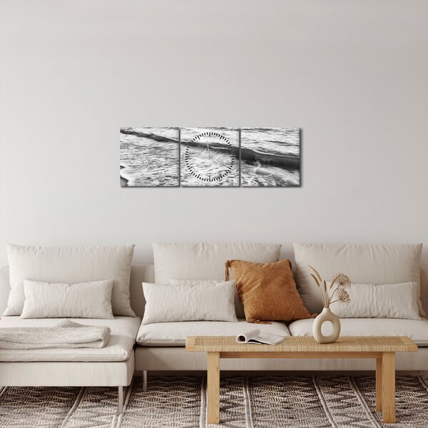Kép - Naplemente a tengerparton (órával) (90x30 cm)
