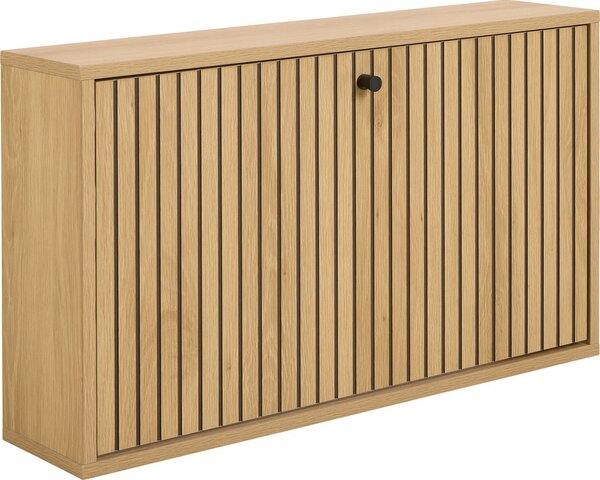 Natúr színű billenő ajtós cipőtartó tölgyfa dekorral 72x43x17 cm Albany – Actona