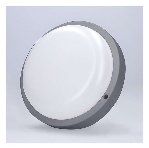 WO745 kültéri LED lámpa - kör 17 cm, szürke