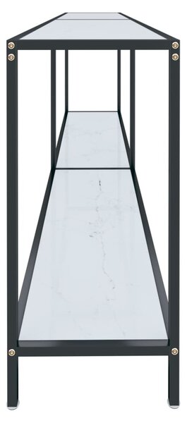 Fehér edzett üveg tálalóasztal 200 x 35 x 75,5 cm