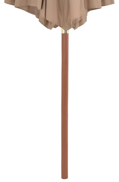 Tópszínű kültéri napernyő farúddal 300 cm